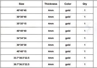 Mirror Gold Table Risers Acrylic square cube set of 7 pcs