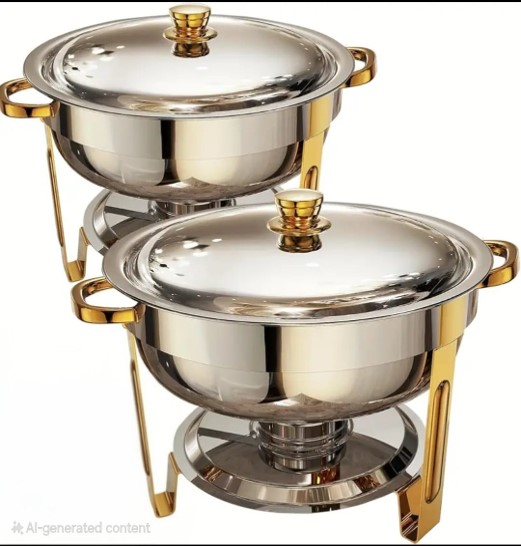 6L Stainless Steel, Round chaffing dish