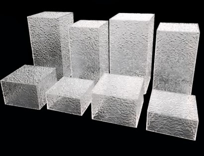 Clear water Ripple Table risers Set of 18 pcs